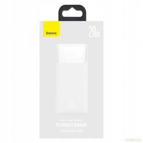 Baseus Bipow Digital Display Power Bank 10000mAh 20W do iPhone 12 Power Delivery Quick Charge 3.0