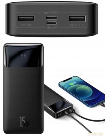 Baseus Bipow Digital Display Power Bank 20000mAh 15W Power Delivery USB USB-C