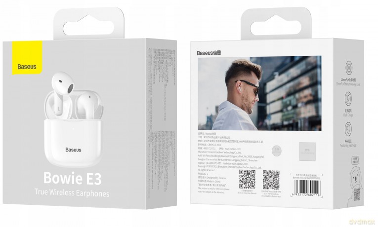 Baseus Bowie E3 Słuchawki bezprzewodowe Bluetooth 5.0 TWS IP64