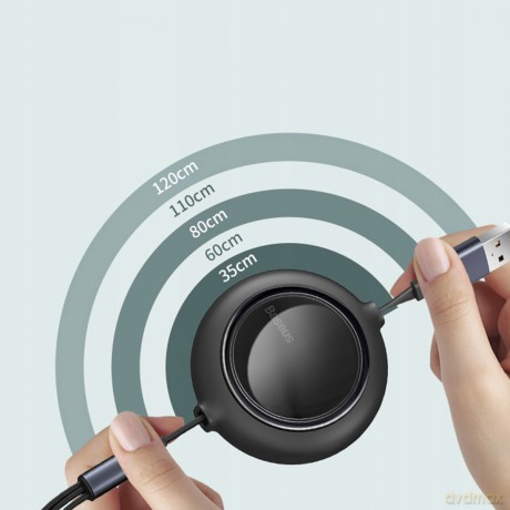 Baseus Bright Mirror Kabel z regulacją długości USB - Micro USB-C Lightning do iPhone 3.5A