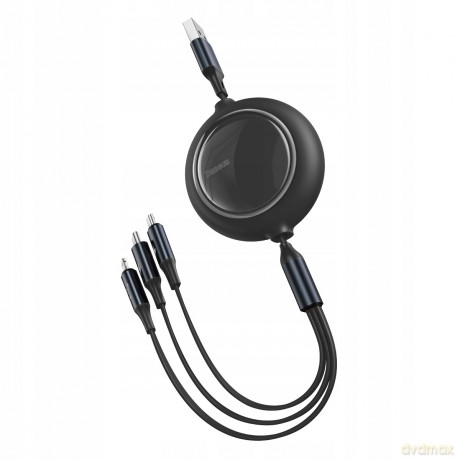 Baseus Bright Mirror Kabel z regulacją długości USB - Micro USB-C Lightning do iPhone 3.5A