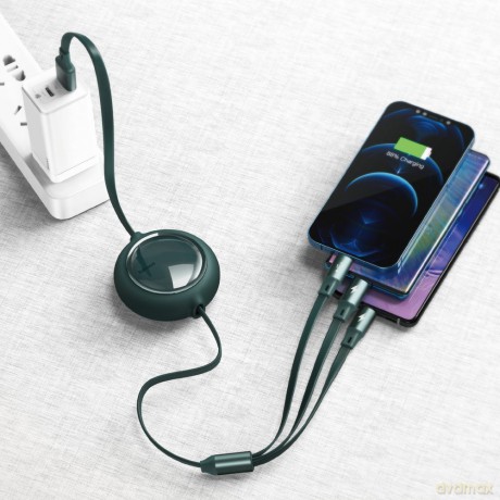 Baseus Bright Mirror Kabel z regulacją długości USB - Micro USB-C Lightning do iPhone 3.5A