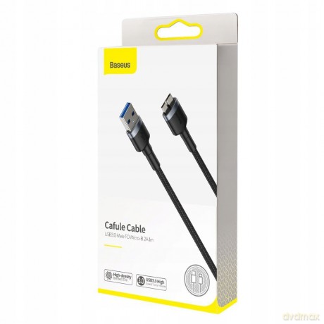 Baseus Cafule Kabel przewód USB 3.0 - Micro-B DYSK 2A 1M