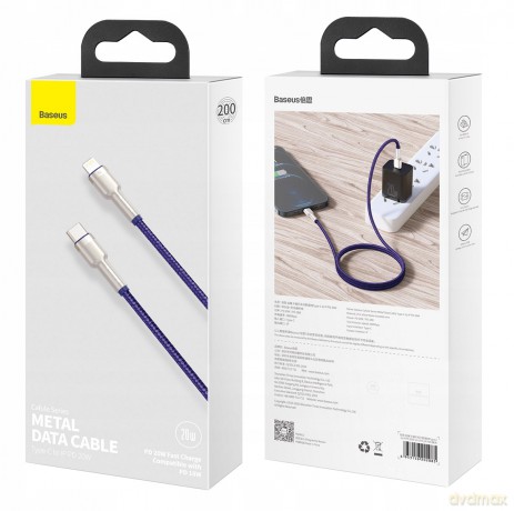 Baseus Cafule Metal Kabel USB-C Lightning do iPhone 12 Power Delivery 20W