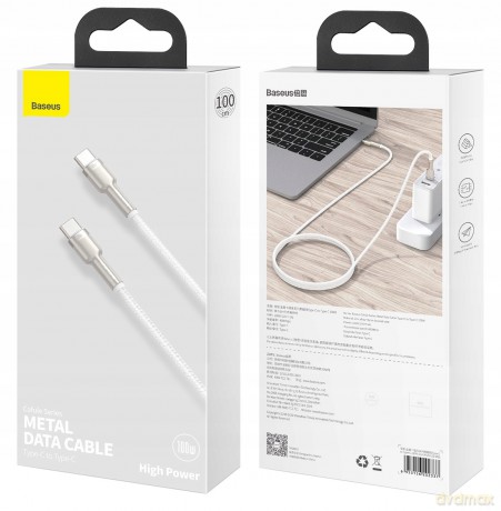 Baseus Cafule Metal Kabel USB-C Type-C 100W Power Delivery Samsung Xiaomi Huawei MacBook 5A