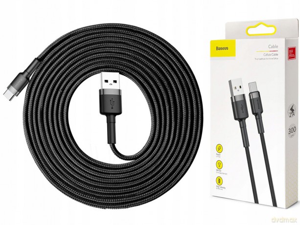 Baseus Cafule Wzmocniony kabel USB USB-C Type-C Quick Charge 2A 3m