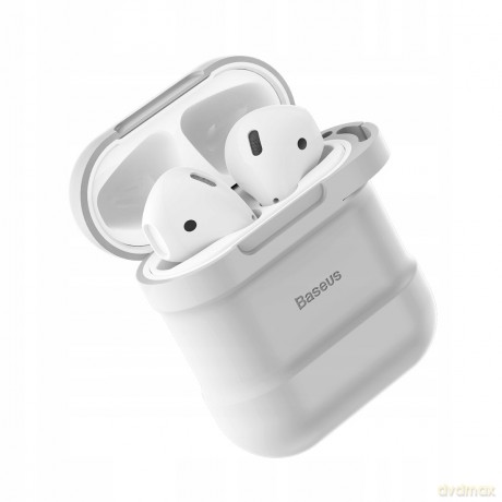 Baseus Case for Airpods Etui pokrowiec ochronny do słuchawek Apple AirPods + magnetyczna opaska do słuchawek strap EOL