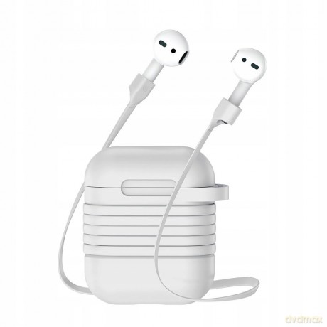 Baseus Case for Airpods Etui pokrowiec ochronny do słuchawek Apple AirPods + magnetyczna opaska do słuchawek strap EOL