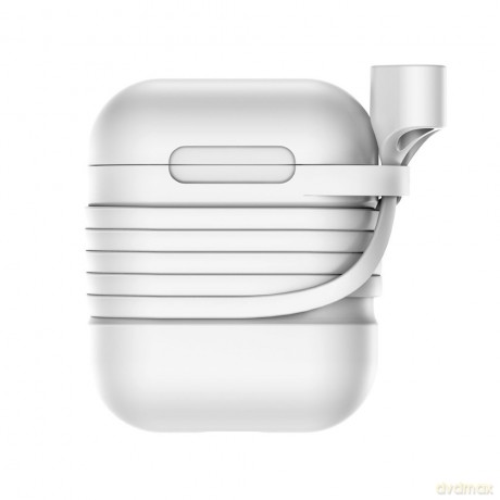 Baseus Case for Airpods Etui pokrowiec ochronny do słuchawek Apple AirPods + magnetyczna opaska do słuchawek strap EOL
