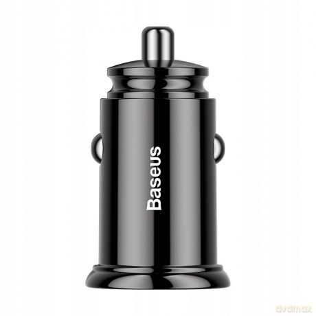 Baseus Circular Plastic Ładowarka samochodowa USB-A Type-C USB-C PD 30W QC 3.0 SCP 5A