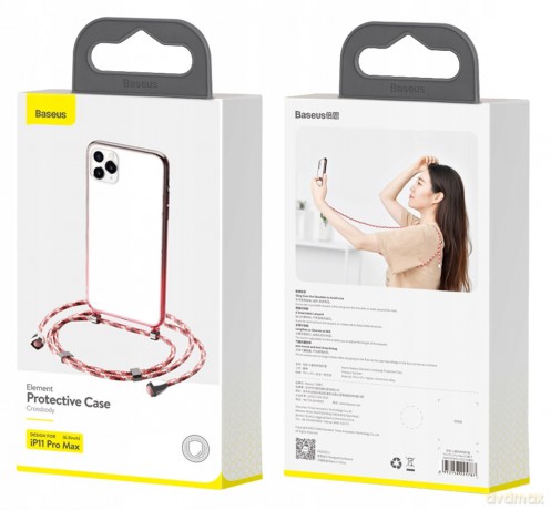 Baseus Crossbody Etui case pokrowiec ze sznurkiem paskiem do iPhone 11 Pro Max 6