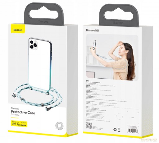 Baseus Crossbody Etui case pokrowiec ze sznurkiem paskiem do iPhone 11 Pro Max 6