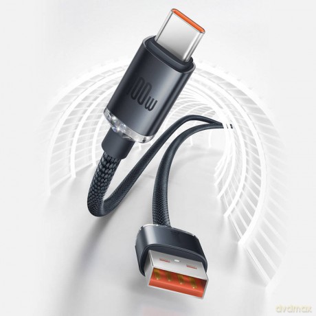 Baseus Crystal Shine Kabel USB Type-C 100W 66W 6A do Huawei Honor 50 Pro 2m