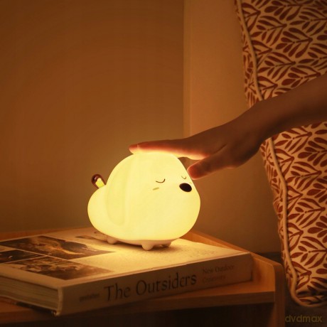 Baseus Cute Series Sylikonowa lampka nocna dla dzieci bezprzewodowa LED RGB 3 tryby piesek