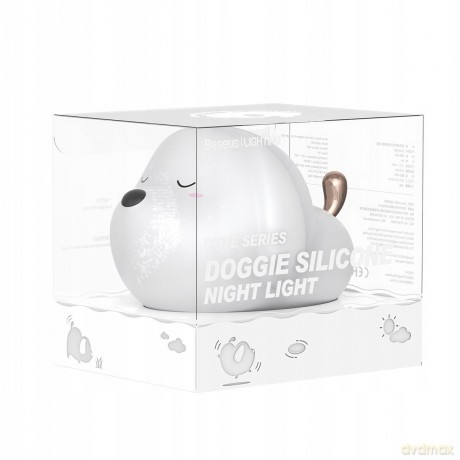 Baseus Cute Series Sylikonowa lampka nocna dla dzieci bezprzewodowa LED RGB 3 tryby piesek