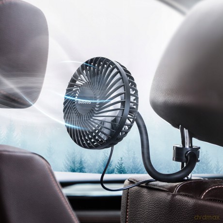 Baseus Departure vehicle fan Wiatrak wentylator samochodowy USB na zagłówek EOL