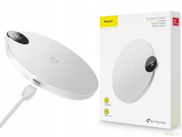 Baseus Digital LED Ładowarka indukcyjna bezprzewodowa Qi 10W z wyświetlaczem LED
