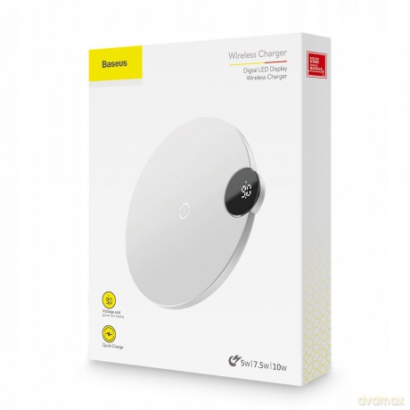 Baseus Digital LED Ładowarka indukcyjna bezprzewodowa Qi 10W z wyświetlaczem LED