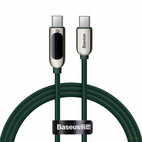 Baseus Display Fast Charging Kabel Type-C USB-C 5A 100W z wyświetlaczem Power Delivery Quick Charge 4.0