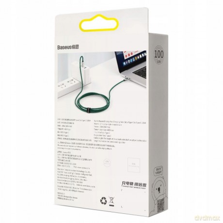 Baseus Display Fast Charging Kabel Type-C USB-C 5A 100W z wyświetlaczem Power Delivery Quick Charge 4.0