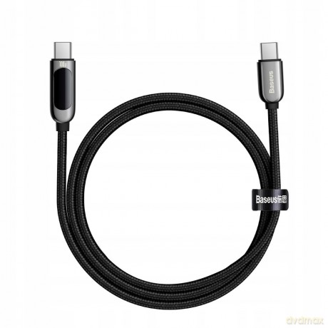 Baseus Display Fast Charging Kabel Type-C USB-C 5A 100W z wyświetlaczem Power Delivery Quick Charge 4.0