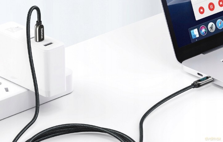 Baseus Display Fast Charging Kabel Type-C USB-C 5A 100W z wyświetlaczem Power Delivery Quick Charge 4.0