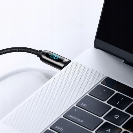 Baseus Display Fast Charging Kabel Type-C USB-C 5A 100W z wyświetlaczem Power Delivery Quick Charge 4.0