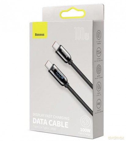 Baseus Display Fast Charging Kabel Type-C USB-C 5A 100W z wyświetlaczem Power Delivery Quick Charge 4.0