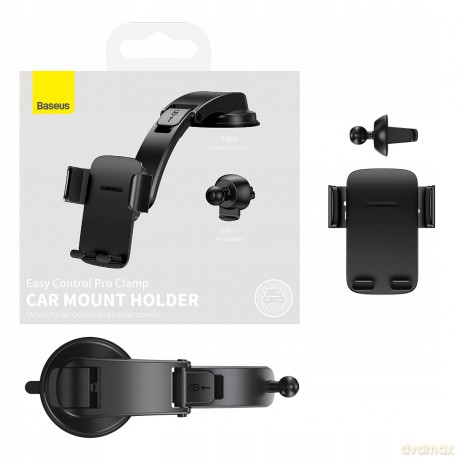 Baseus Easy Control Pro Set Uchwyt samochodowy do telefonu na kokpit kratkę