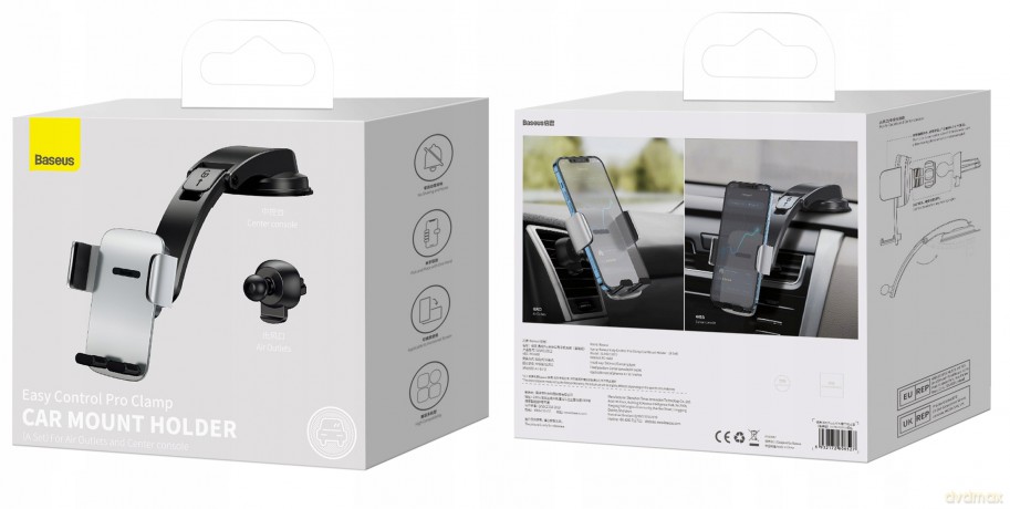 Baseus Easy Control Pro Set Uchwyt samochodowy do telefonu na kokpit kratkę