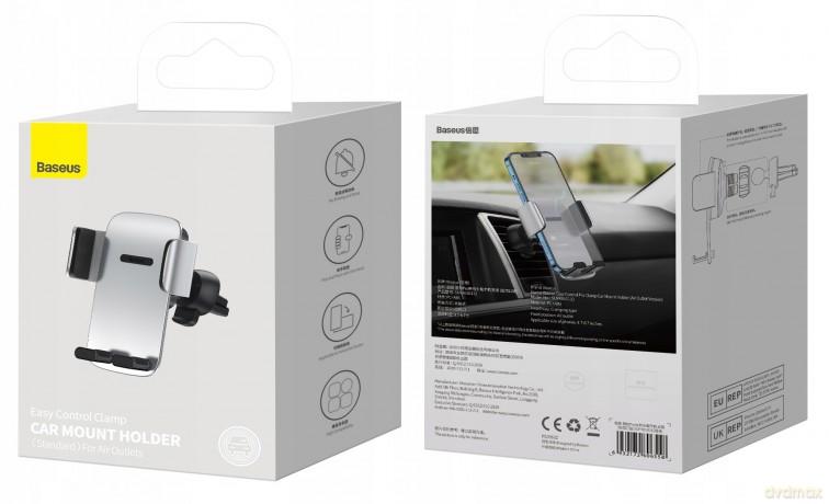 Baseus Easy Control Pro Uchwyt samochodowy do telefonu na kratkę nawiewu