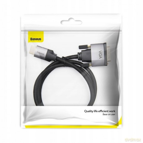 Baseus Enjoyment Series Adapter kabel przewód HDMI-VGA D-SUB Full HD