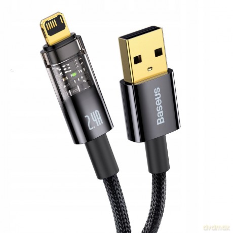 Baseus Explorer Series Kabel USB Lightning do iPhone 5 6 7 8 X iPad 2.4A 1m