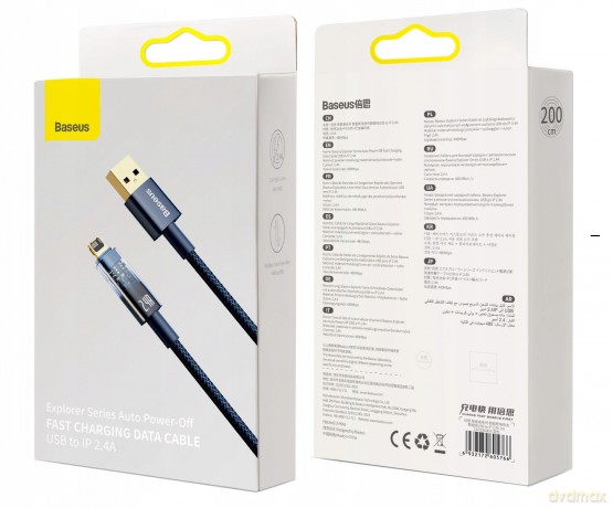 Baseus Explorer Series Kabel USB Lightning do iPhone 5 6 7 8 X iPad 2.4A 2m