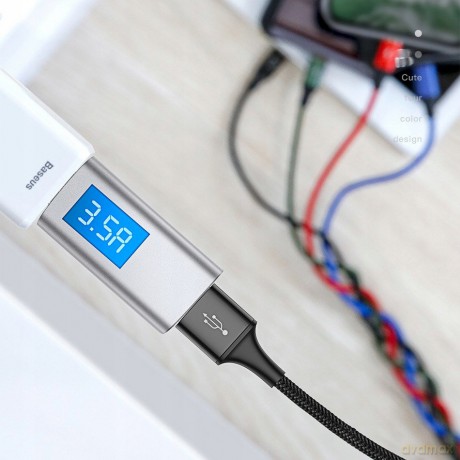 Baseus Fast 4-in-1 Kabel 4w1 USB - 2x Lightning (iPhone) + Micro + Type-C 3.5A 1.2m
