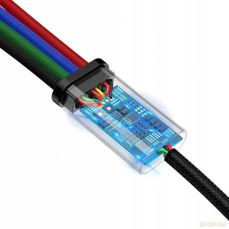 Baseus Fast 4-in-1 Kabel 4w1 USB - 2x Lightning (iPhone) + Micro + Type-C 3.5A 1.2m
