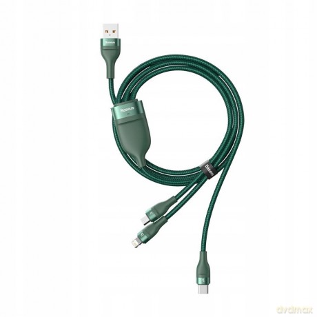 Baseus Flash Series Kabel 3w1 USB - Micro Type-C Lightning do iPhone 5A 40W 1.2m