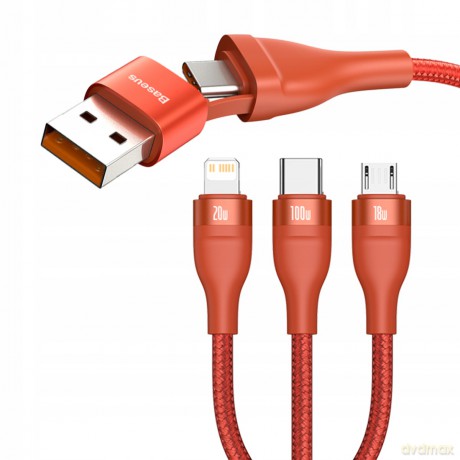 Baseus Flash Series Kabel USB USB-C Type-C Lightning Micro PD 20W 100W QC 1.2m