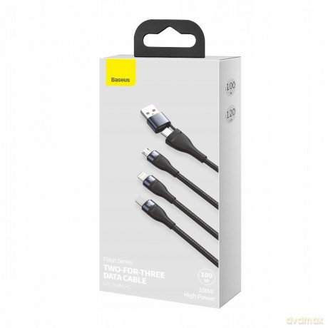 Baseus Flash Series Kabel USB USB-C Type-C Lightning Micro Power Delivery 20W 100W Quick Charge 1.2m