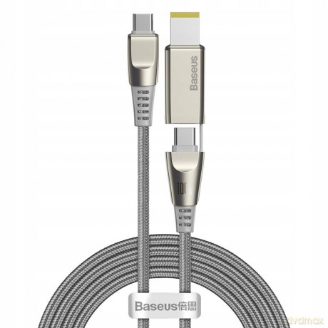 Baseus Flash Series Kabel zasilający Type-C - Type-C DC SlimTip do laptopów telefonów Lenovo 100W 2w1