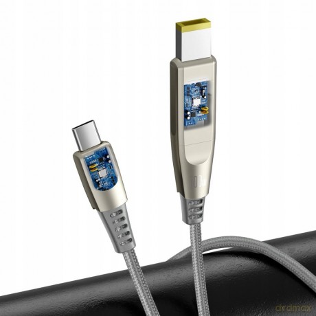 Baseus Flash Series Kabel zasilający Type-C - Type-C DC SlimTip do laptopów telefonów Lenovo 100W 2w1