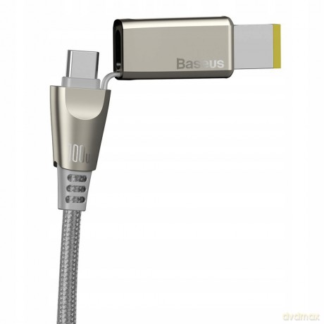 Baseus Flash Series Kabel zasilający Type-C - Type-C DC SlimTip do laptopów telefonów Lenovo 100W 2w1