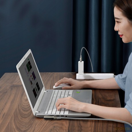 Baseus Flash Series One-for-two Fast Charging Data Cable with Round Head Type-C to C DC 100W 2m Grey