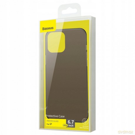 Baseus Frosted Glass Etui case pokrowiec obudowa do iPhone 12 Pro Max 6.7'' 2020 EOL