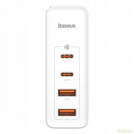 Baseus GaN2 Pro Ładowarka sieciowa zasilacz 4x USB USB-C Quick Charge 4.0 Power Delivery Huawei SCP Samsung AFC 100W + kabel