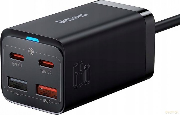 Baseus GAN3 Pro Ładowarka sieciowa zasilacz 4x USB-A USB-C PD QC4.0 65W