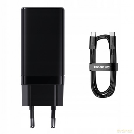 Baseus GAN3 Pro 2C+U Ładowarka sieciowa zasilacz 3x USB-A USB-C PD QC4.0 65W