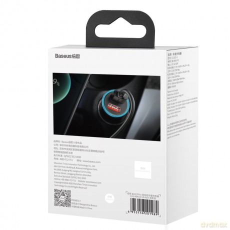 Baseus Golden Contactor Pro Ładowarka samochodowa 2x USB Huawei FCP Quick Charge 3.0 Samsung AFC 40W