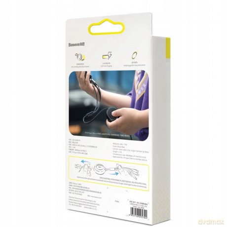Baseus Golden Loop Kabel 3w1 USB - Lightning Micro USB Type-C 3.5A z organizerem regulacja długości