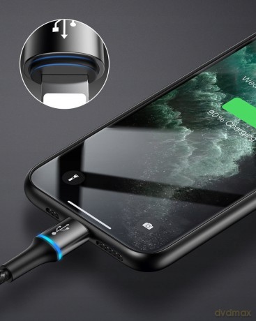 Baseus Halo Data Kabel USB 3w1 do iPhone Lightning Micro Type-C 3.5A LED 120cm EOL